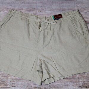 Faded Glory Linen Shorts in Fruit Khaki Color